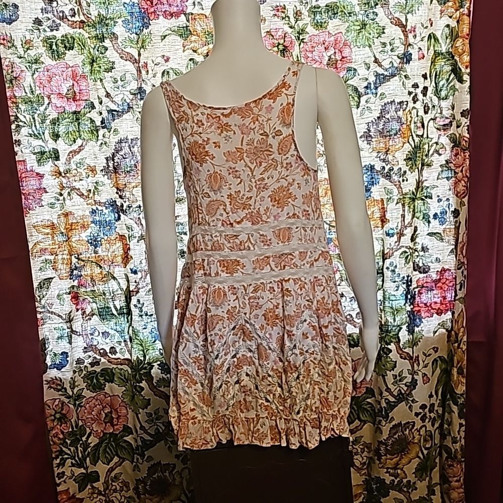 Intimately Free People floral tank Top XS Oversized Assymetrical - Picture 7 of 7